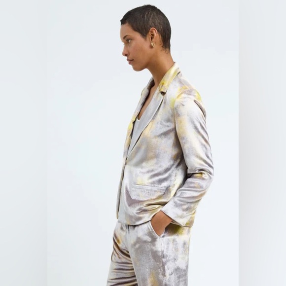 Raquel Allegra “Ether Lia” Velvet Set Blazer (L) & Pants (M), NWT Sample Sale - Picture 1 of 16